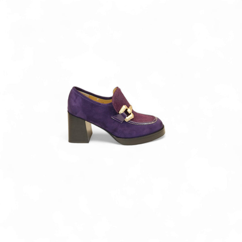 Viola Ricci Lya - Mocassino con tacco Viola Sottocosto