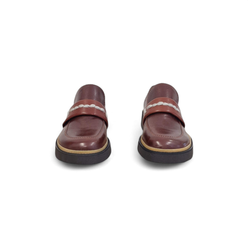 Viola Ricci Alice - Mocassino pelle mogano - rhum Outlet
