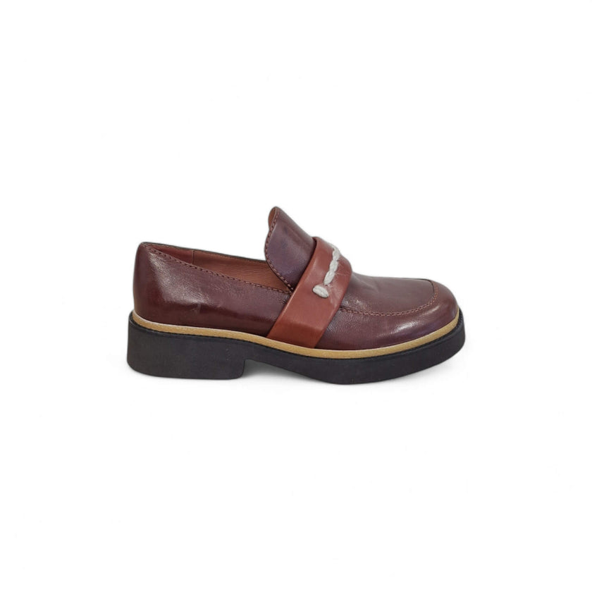 Viola Ricci Alice - Mocassino pelle mogano - rhum Outlet