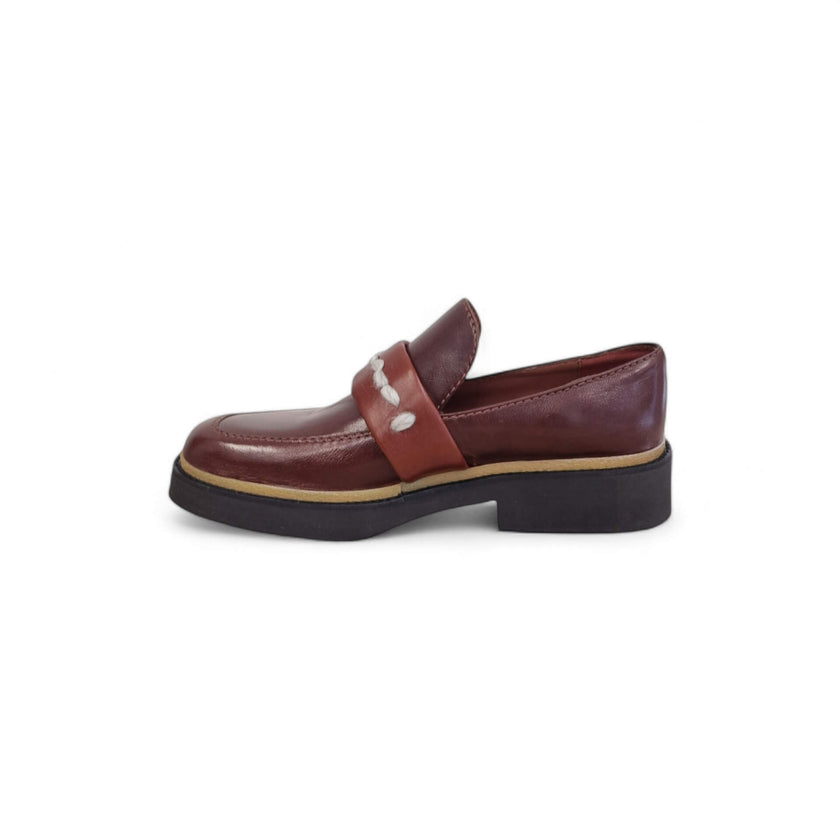 Viola Ricci Alice - Mocassino pelle mogano - rhum Outlet