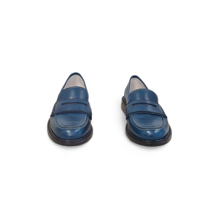 Viola Ricci Gaia - Mocassino nappa glove bleu' - basic Saldi Di Fabbrica