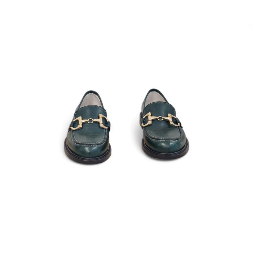 Viola Ricci Gaia - Mocassino nappa glove verde Nuova