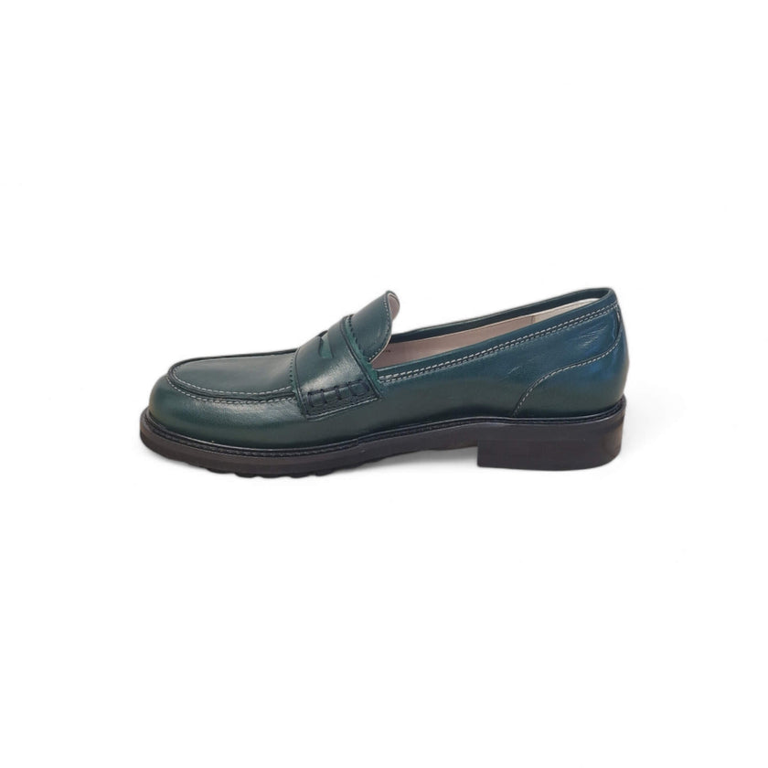 Viola Ricci Gaia - Mocassino nappa glove verde - basic Moda