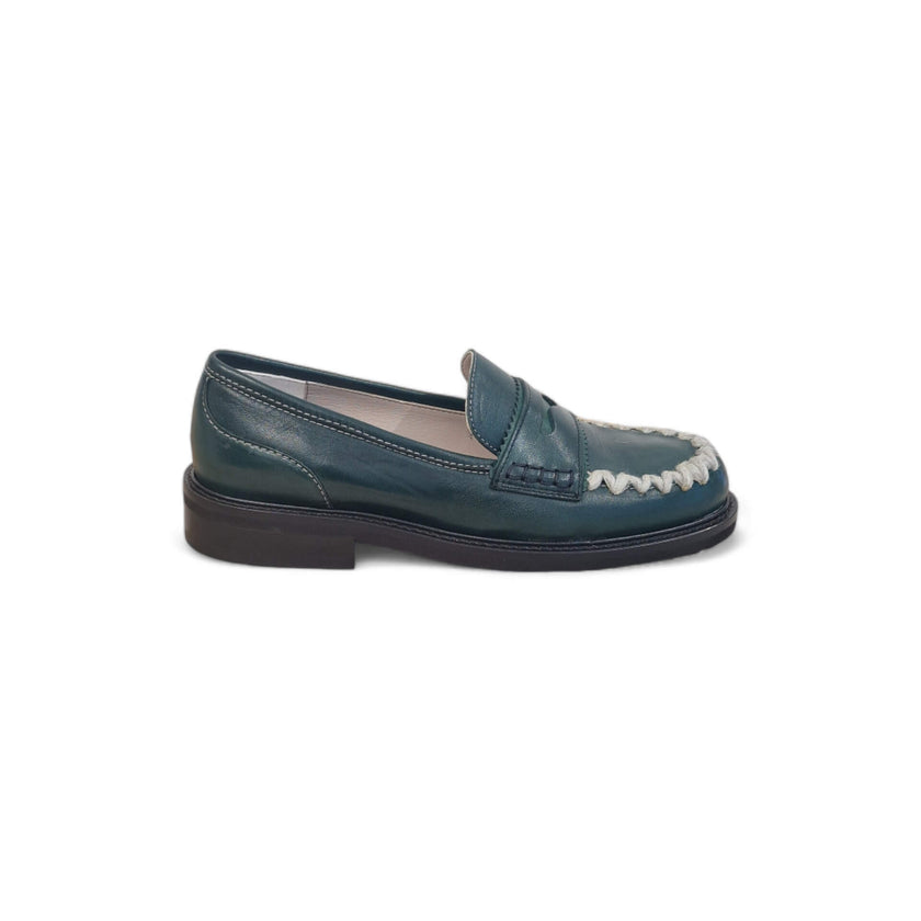 Viola Ricci Gaia - Mocassino nappa glove verde - lana 2025