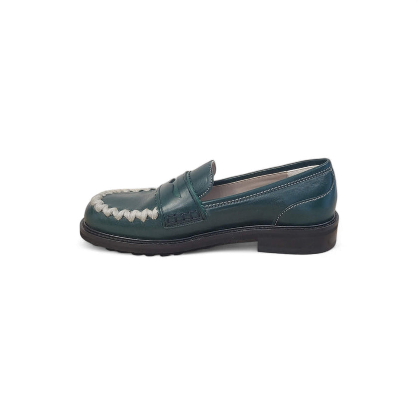 Viola Ricci Gaia - Mocassino nappa glove verde - lana 2025