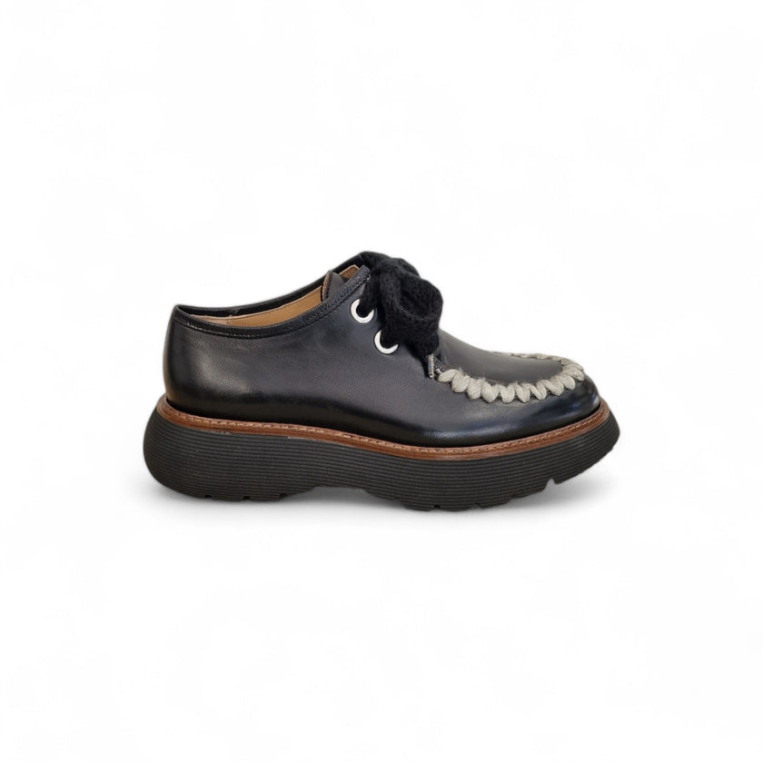 Viola Ricci Gio - Scarpa allacciata nera Nuovo
