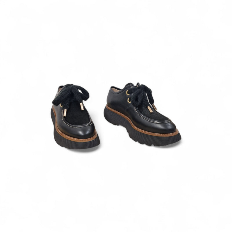 Viola Ricci Gio - Scarpa allacciata nera kav Qualità