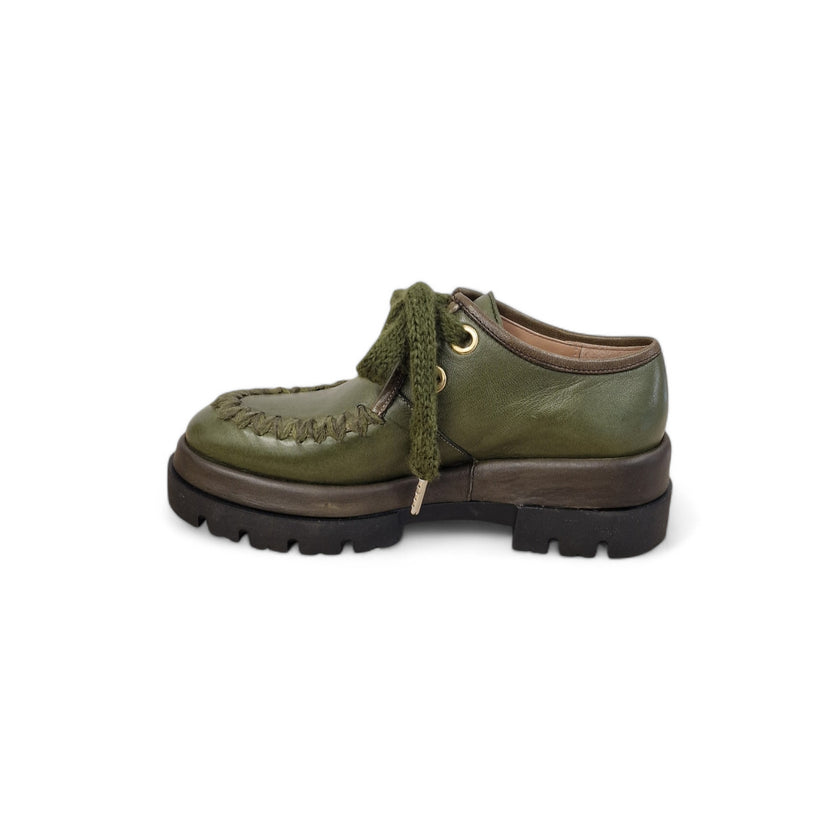 Viola Ricci Gio - Scarpa allacciata verde Spedizione Gratuita