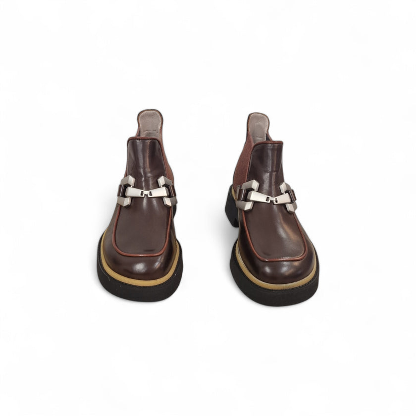 Viola Ricci Alice - Stivaletto beatles pelle cioccolato - rhum Affare Del Giorno