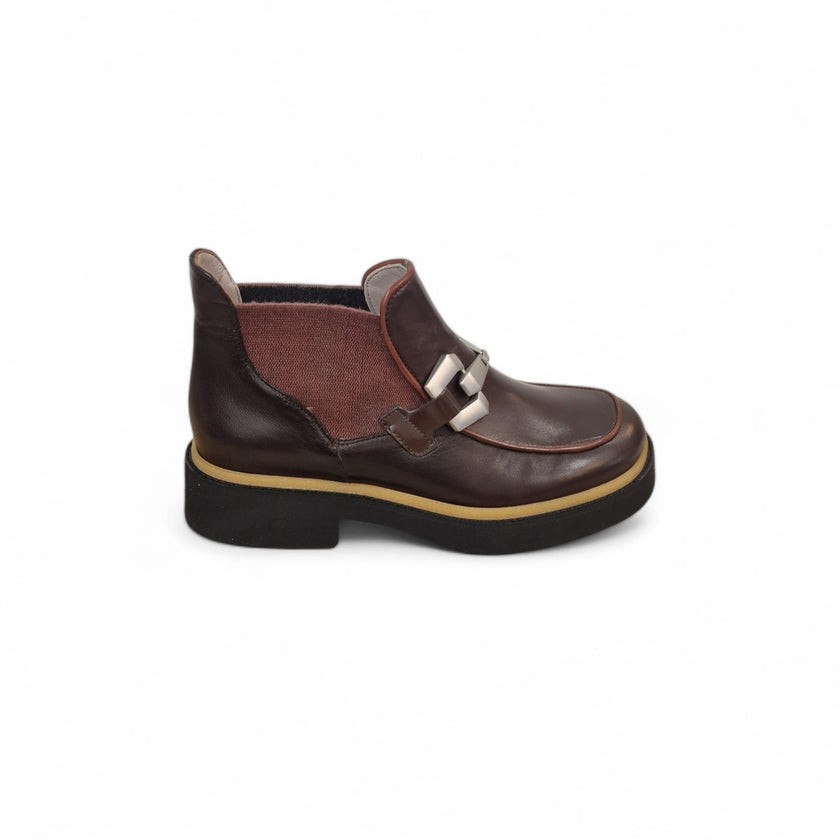 Viola Ricci Alice - Stivaletto beatles pelle cioccolato - rhum Affare Del Giorno