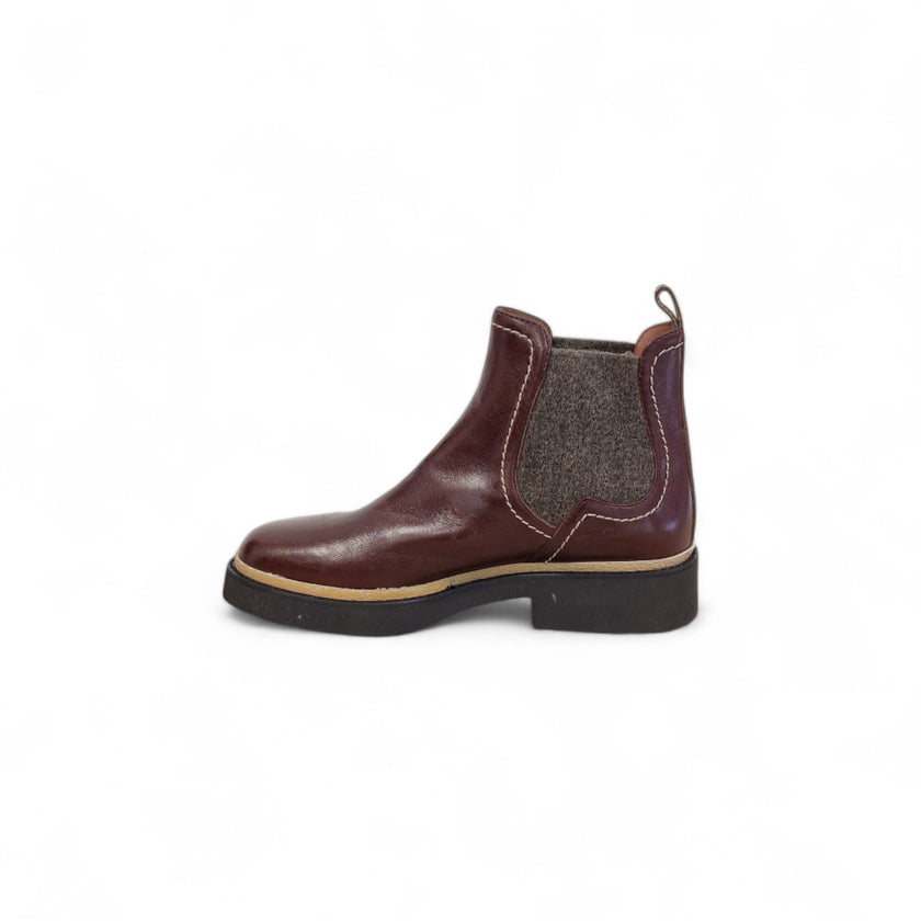 Viola Ricci Alice - Stivaletto beatles pelle mogano Prezzo Ridotto
