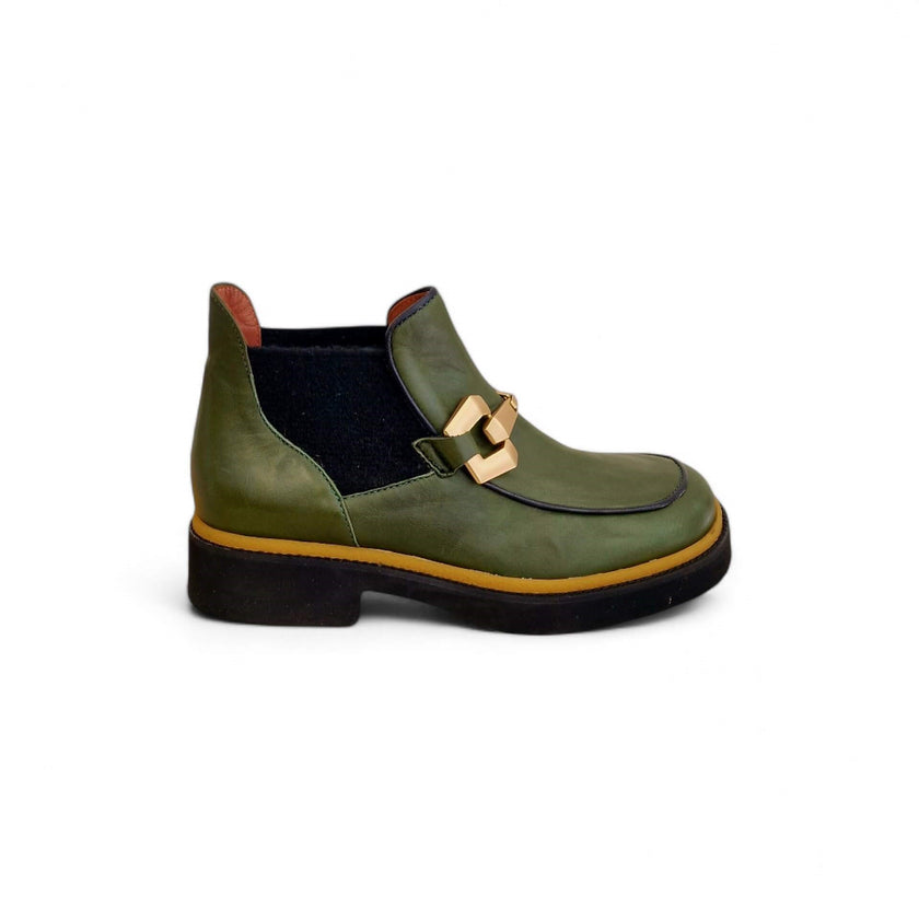 Viola Ricci Alice - Stivaletto beatles pelle verde Convenienza