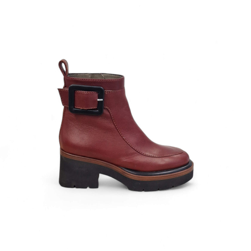 Viola Ricci Bianca - Stivalleto in pelle rhum Outlet
