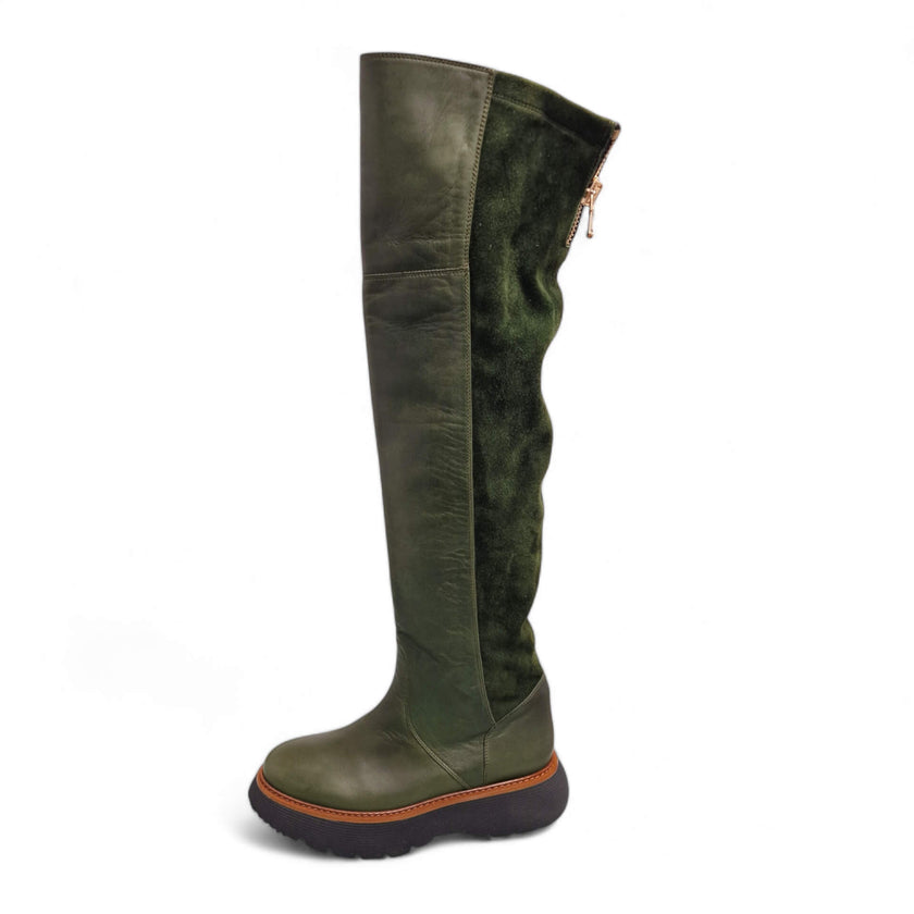 Viola Ricci Gio - stivale alto verde Saldi Di Fabbrica