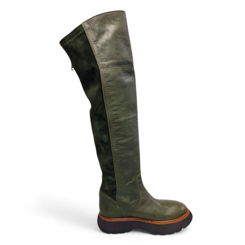 Viola Ricci Gio - stivale alto verde Saldi Di Fabbrica
