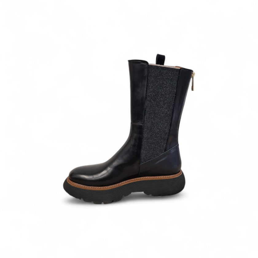 Viola Ricci Gio - Stivale in pelle Nero - Kombat Vendite Flash
