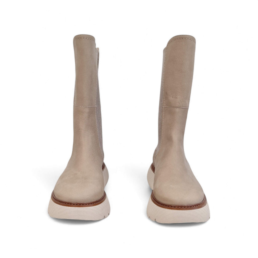 Viola Ricci Sally - Stivale in pelle beige Nuovo