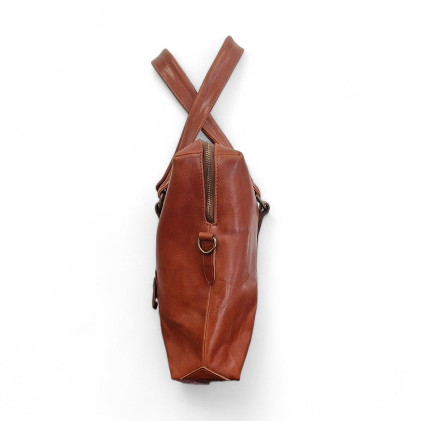Viola Ricci Mail - Borsa in pelle rhum Shopping Online