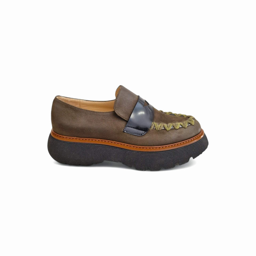 Viola Ricci Polly - mocassino in pelle - verde Prezzo Ridotto