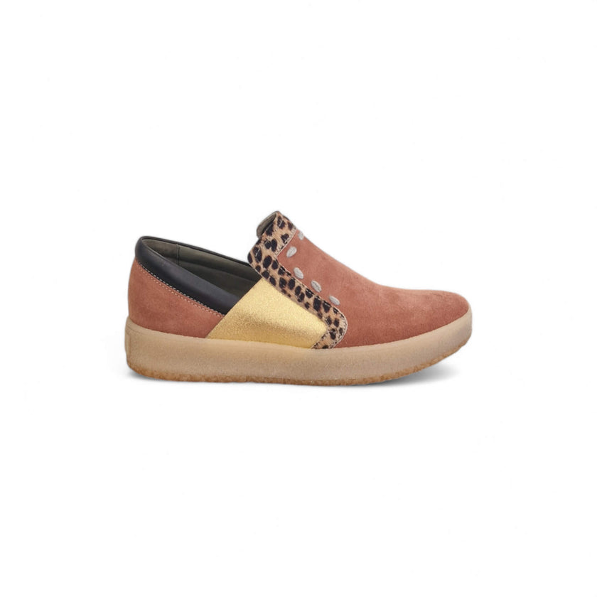 Viola Ricci Regina - slip on in pelle rosa antico animalier - smith Sconto