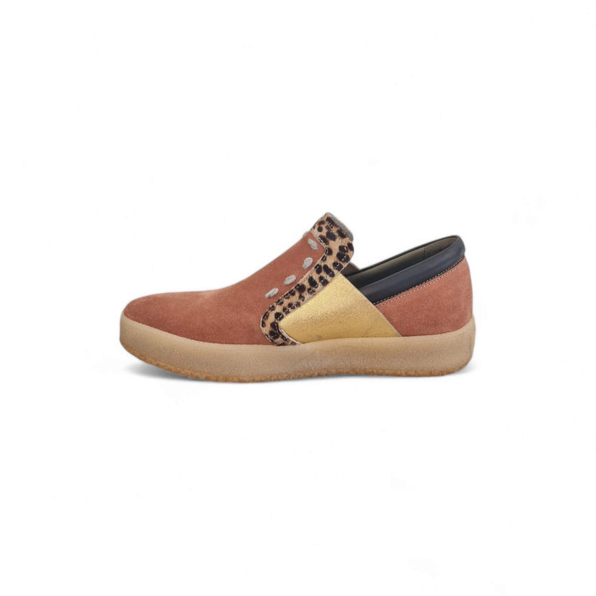 Viola Ricci Regina - slip on in pelle rosa antico animalier - smith Sconto