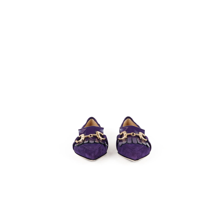Viola Ricci Venus - Mocassino in camoscio Viola Saldi