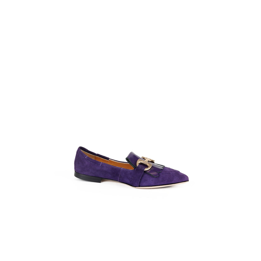 Viola Ricci Venus - Mocassino in camoscio Viola Saldi