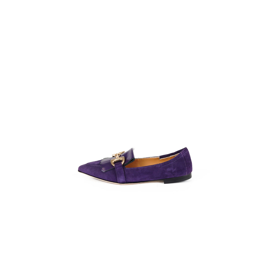 Viola Ricci Venus - Mocassino in camoscio Viola Saldi
