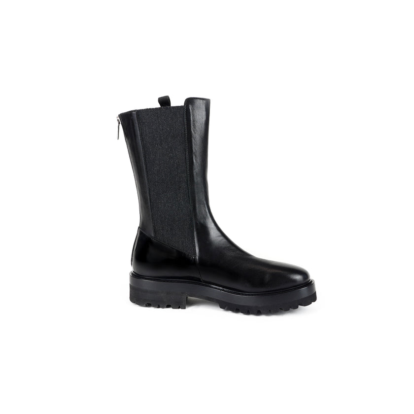 Viola Ricci Sally - Stivale in pelle Nero Offerte